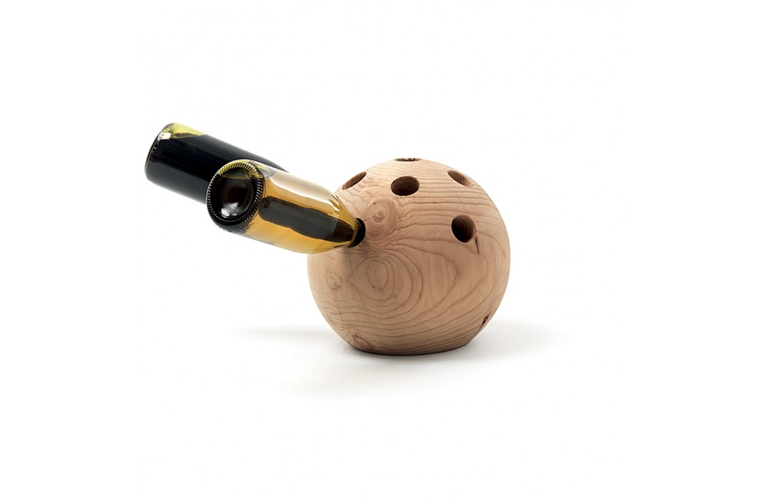 Winebowl wood bottle holder