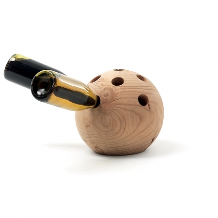 Winebowl wood bottle holder