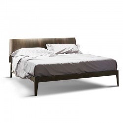Bed with wood headboard and bed frame - Aliante 1.0