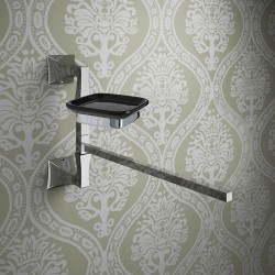 Towel Holder with Soap Dish - Gotica