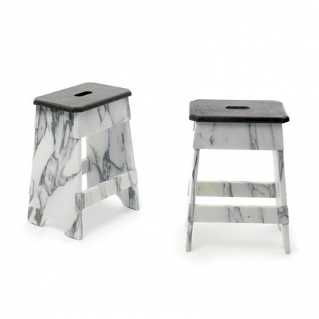 Low stool in Carrara marble - Faas