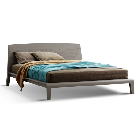 Cloe bed with wood headboard and bed frame