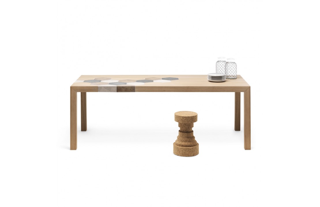 Dining table with tiles on top - Cementino