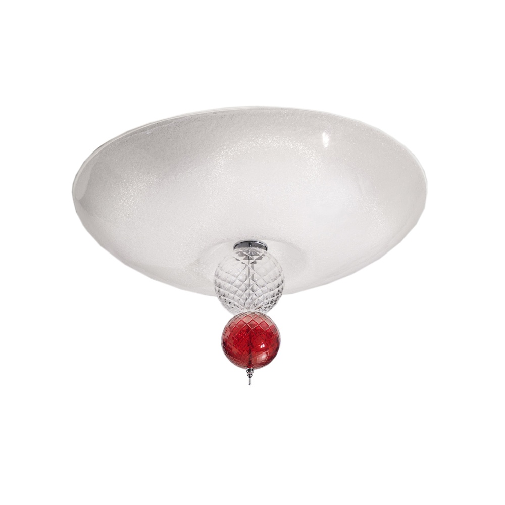 Regolo ceiling lamp with glass pendant bulbs