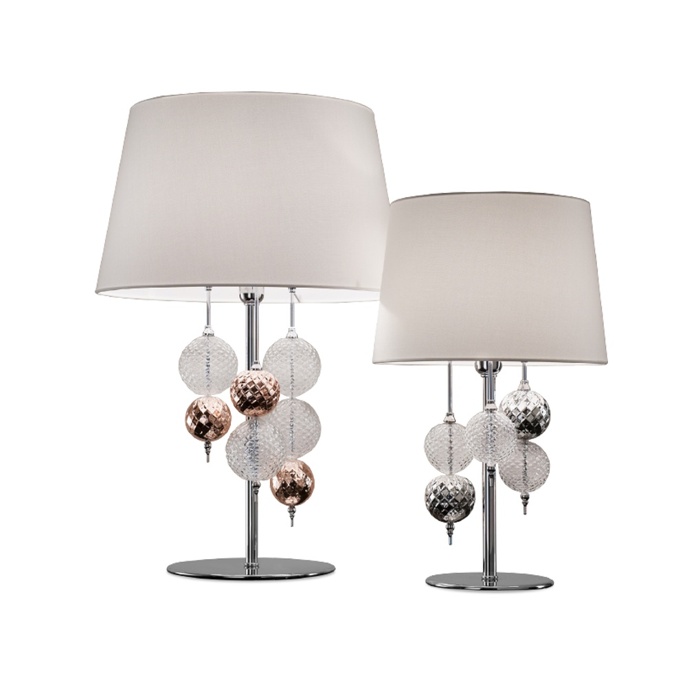 High table lamp with glass pendant - Regolo