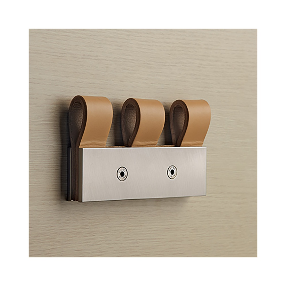 Wall hooks in Brass and leather - Baio