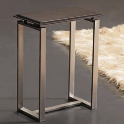 Bathroom Stool in brass and leather - Baio