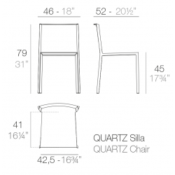 Quartz sedia in poliammide