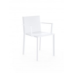 Quartz polyamide chair with armrets