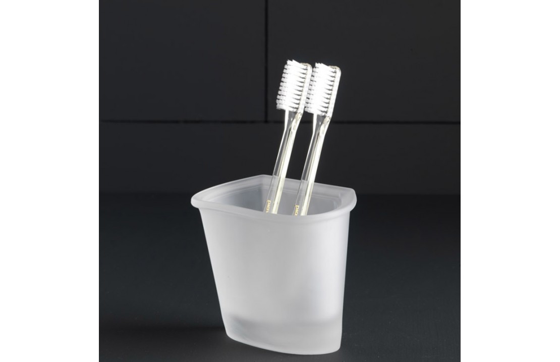 Mu standing cup-holder in satin glass
