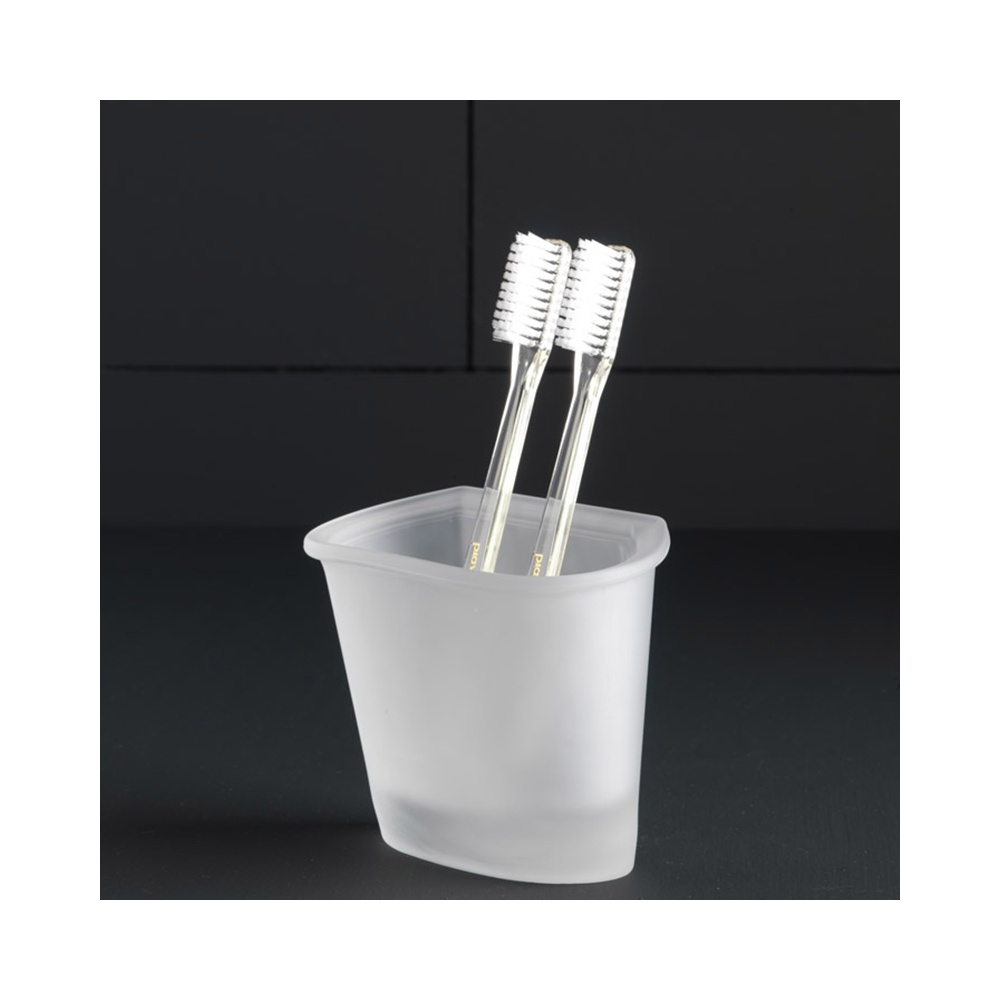 Mu standing cup-holder in satin glass
