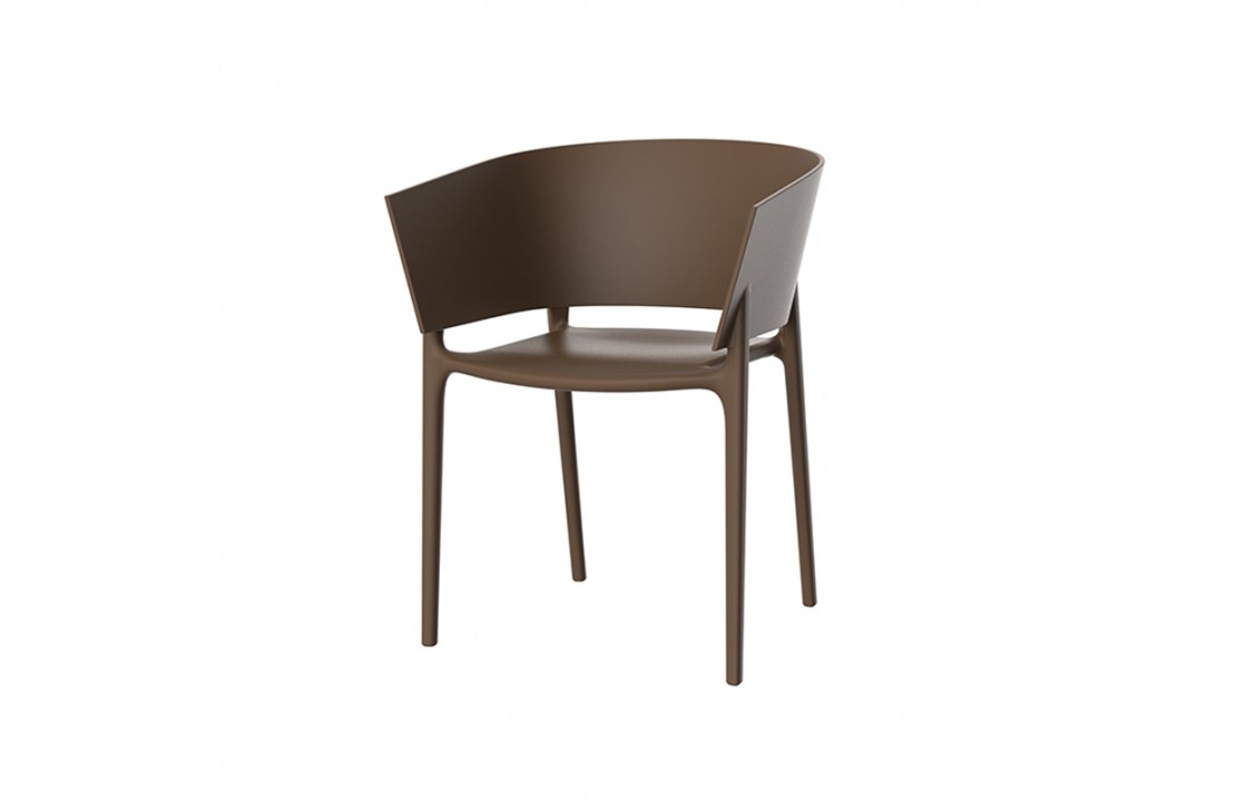 Africa polyamide chair with armrests