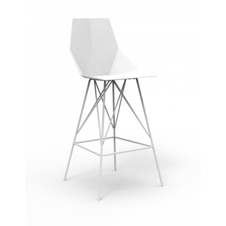 High Stool in Polypropylene and Stainless Steel - Faz