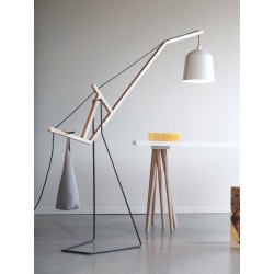Lampada da terra metallo e legno -Floor Lamp