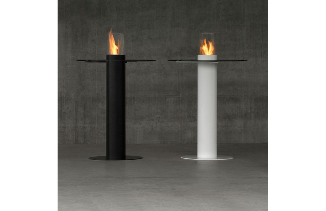 Steel bio-fireplace - Minerva table
