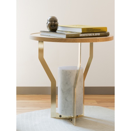 Melanges tavolino con base in marmo