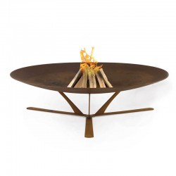 Fuocolo wood-burning outdoor fire pit in steel