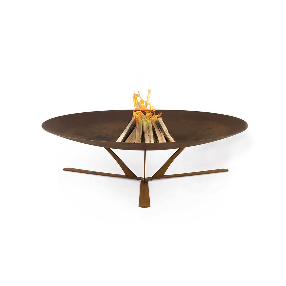 Fuocolo wood-burning outdoor fire pit in steel