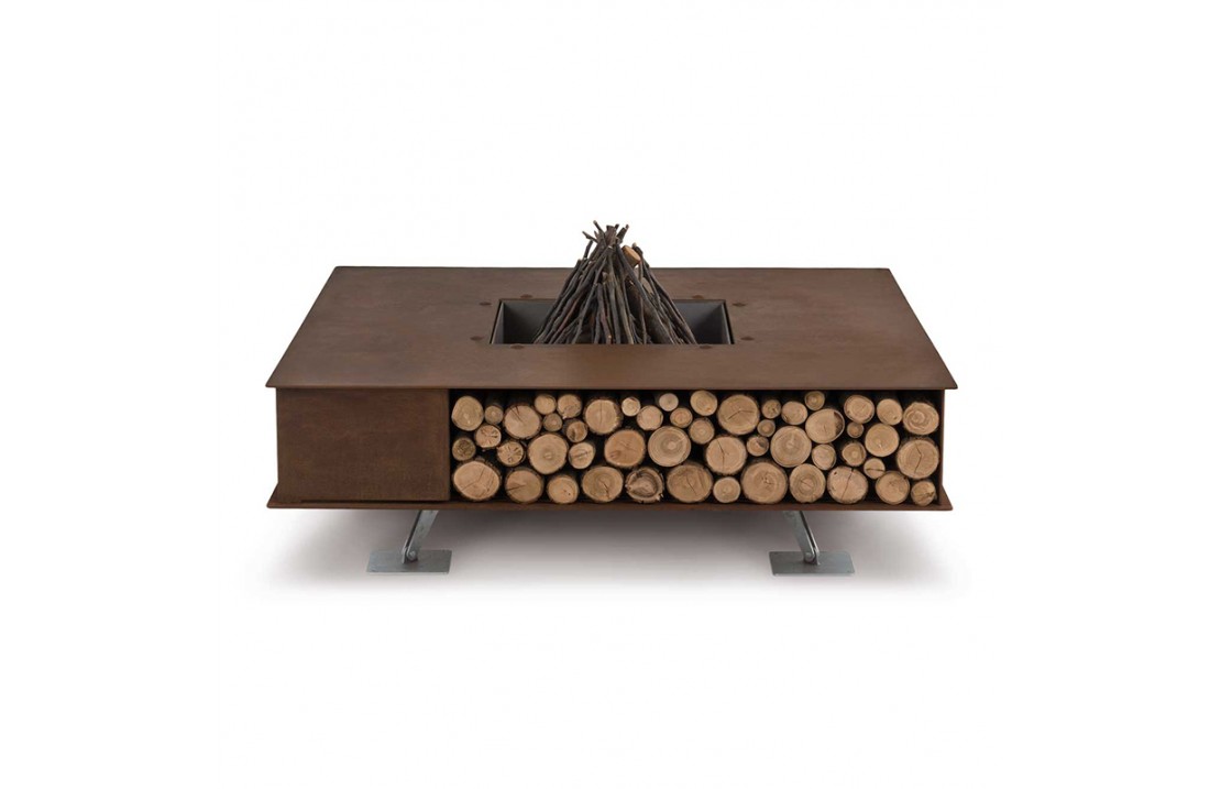 Toast wood-burning outdoor fire pit in steel
