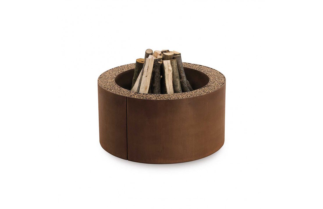 Wood-burning fire pit in steel - Mangiafuoco