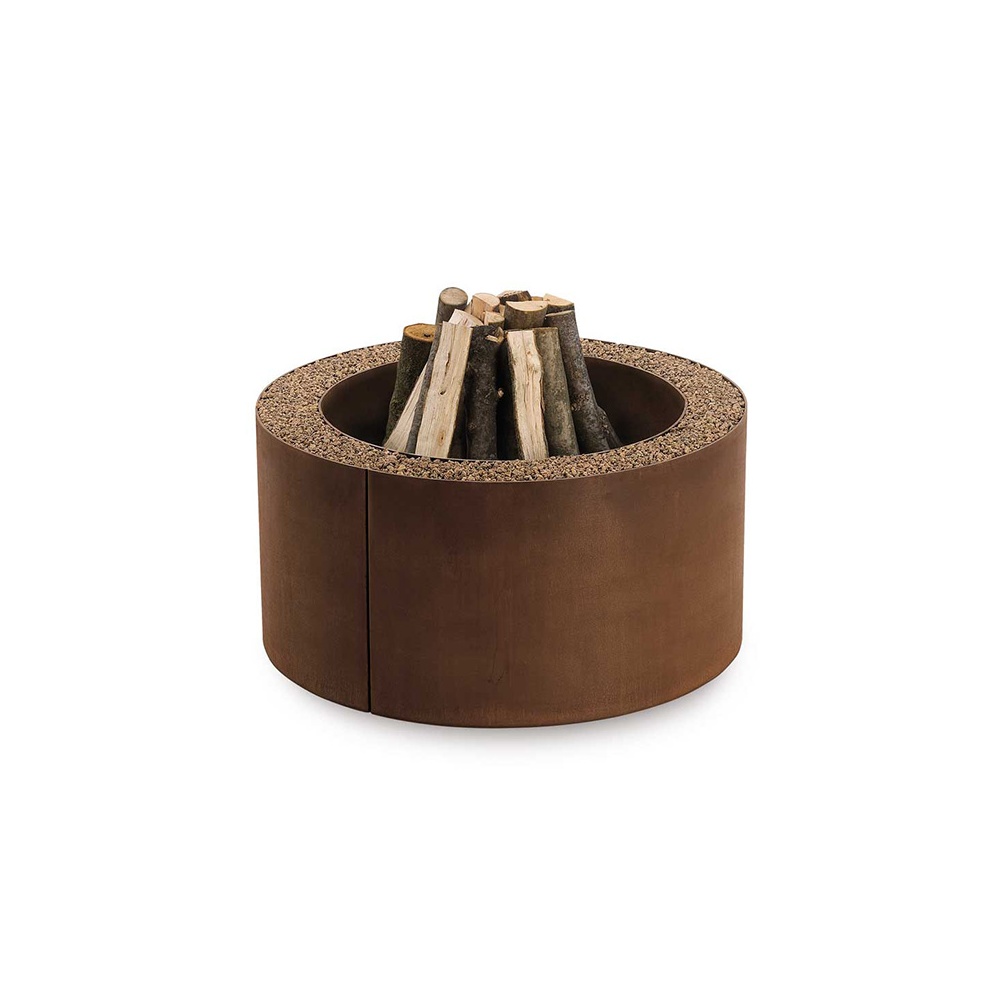 Wood-burning fire pit in steel - Mangiafuoco