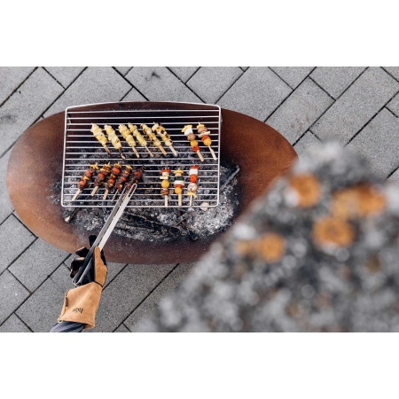 Ellipse barbecue/brazier in corten steel
