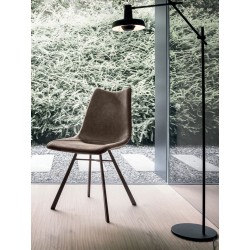 Chair in eco-leather or microfiber -Maiorca