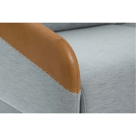 Removable sofa with eco-leather armrests - Worn