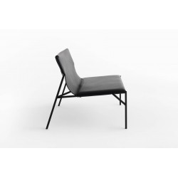 Armchair in leather and metal - Tout Le Jour