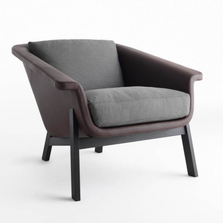 Sienna padded armchair in solid wood