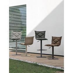 Stool in eco-leather upholstery - Digione