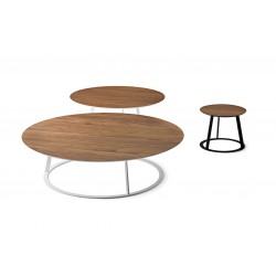 Round coffee table in wood and metal - Albino