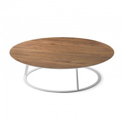 Round coffee table in wood and metal - Albino
