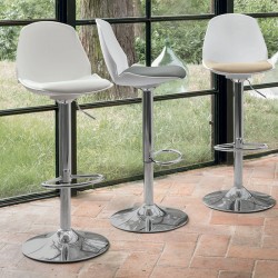 Valencia stool with eco-leather seat