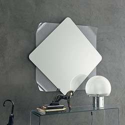 Mirror with curved glass frame -Lynx