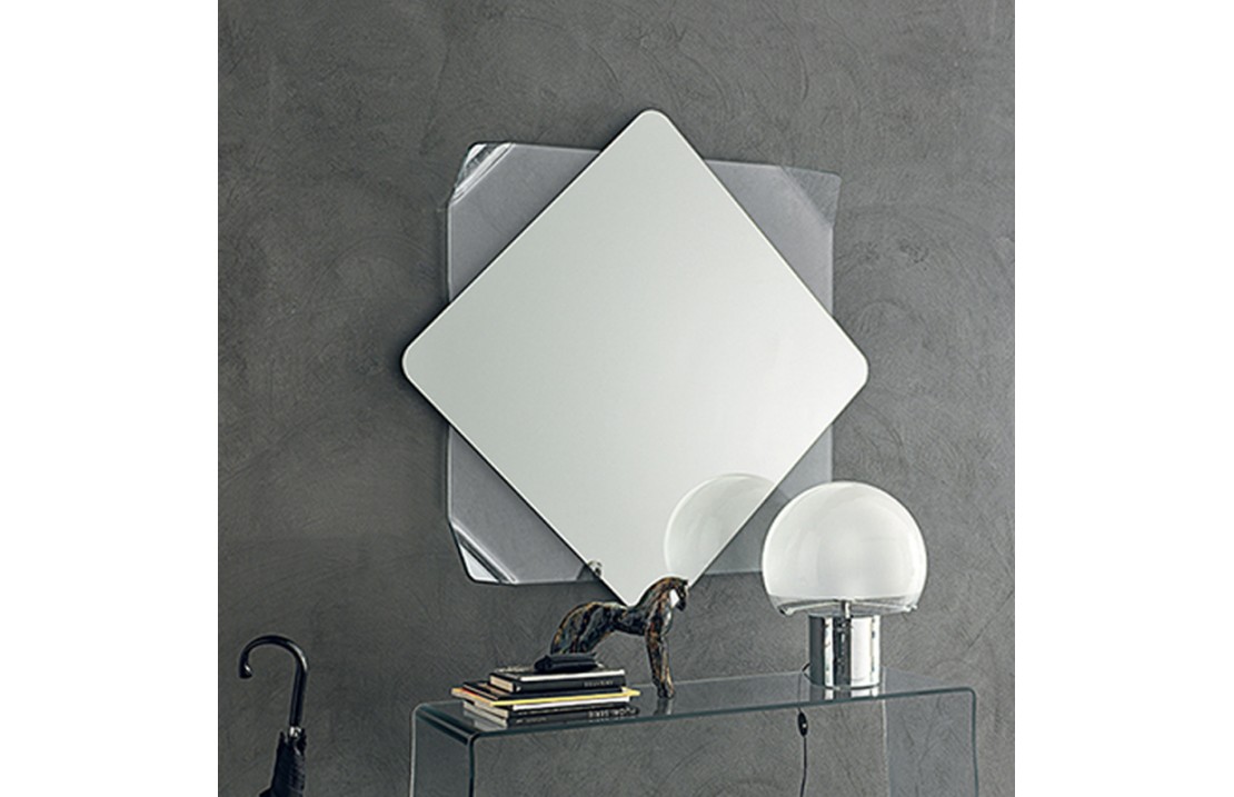 Mirror with curved glass frame -Lynx