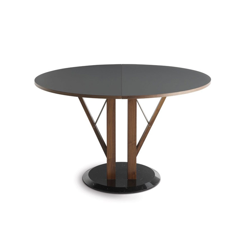 Round extendable table marble base - Flower