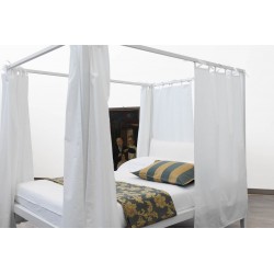Moheli canopy bed upholstered headboard