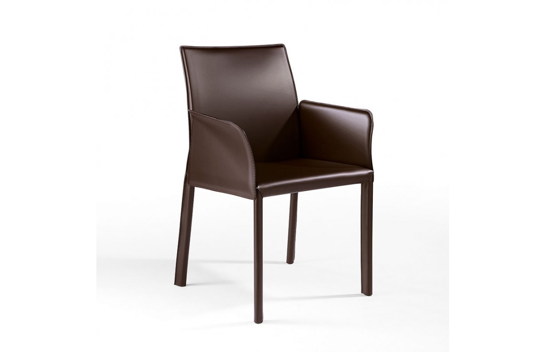 XL chair with armrests upholstered leather