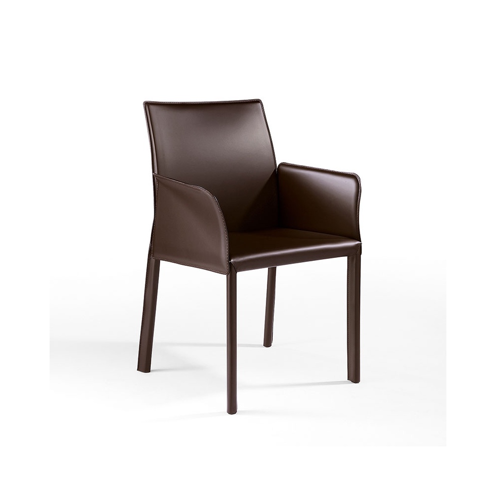 XL chair with armrests upholstered leather