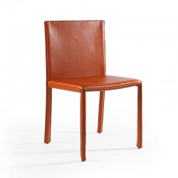 Chair upholstered in leather - Yuta