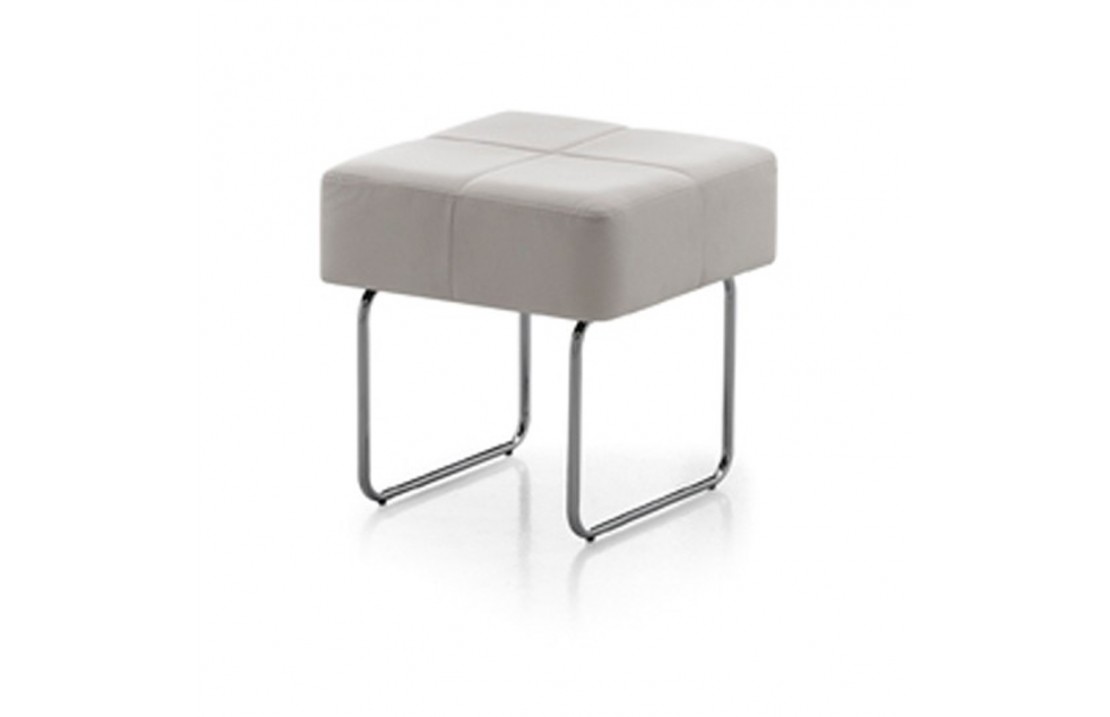 Pouf/low table in eco-leather - Square