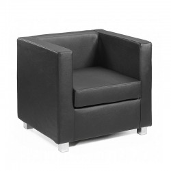 Quadra armchair in fabric, eco-leather or leather