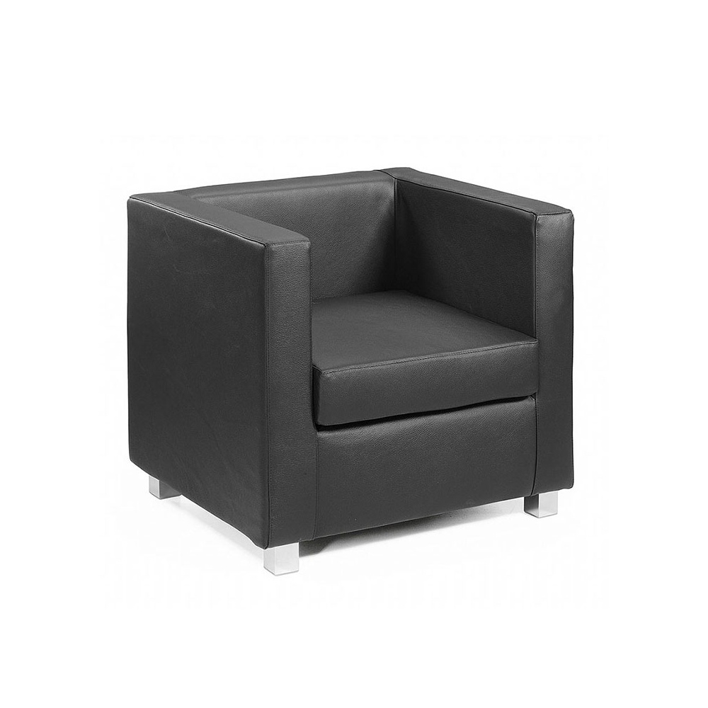 Quadra armchair in fabric, eco-leather or leather