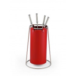 Fire tools holder in leather - Cruz