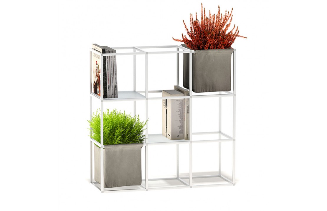 Vaso / libreria modulare in alluminio - iPot 9