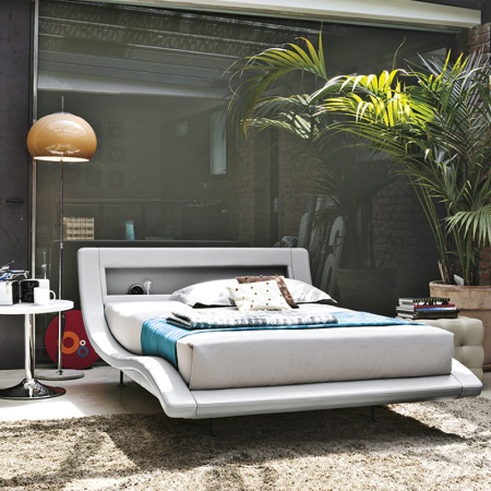 Padded semi-double bed in eco-leather -Sardegna