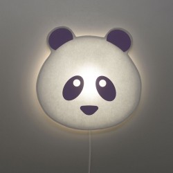 Panda lampada da parete in tessuto