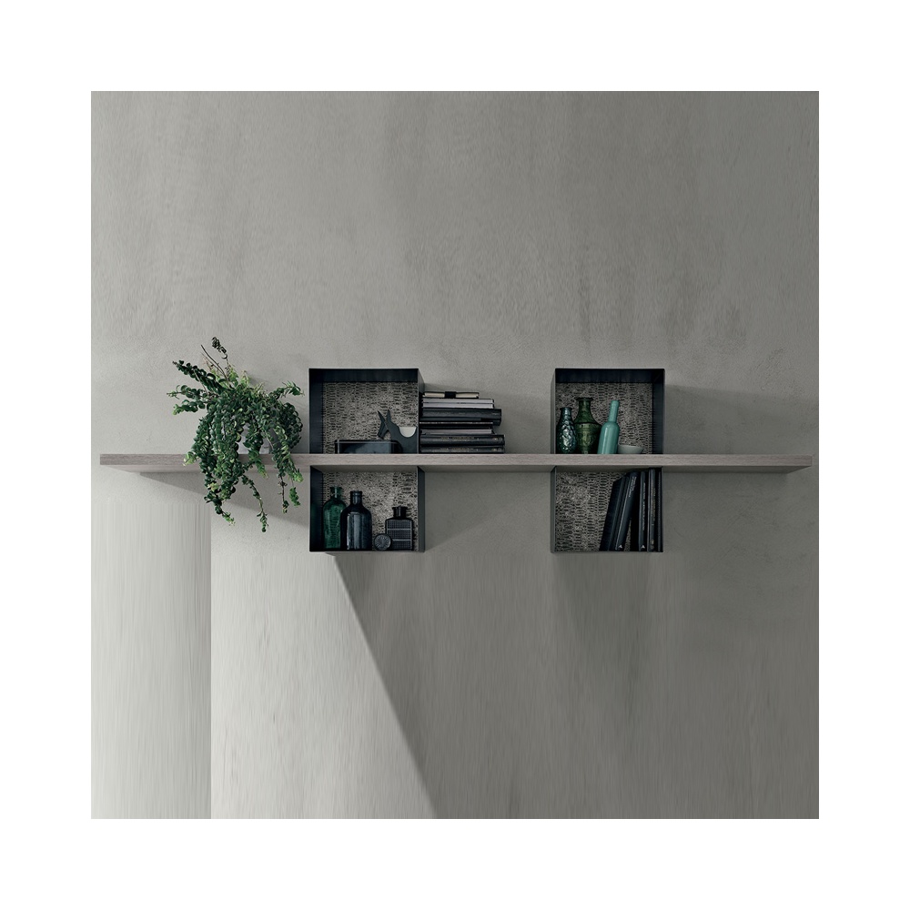 Wooden shelf with metal frame - Modus