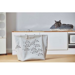 Cat travel bag in leather - Tosca